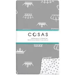 Комплект постільної білизни дитячий Cosas Grey Crown 110 х 140 см (CrownG_zig_140) - мініатюра 2