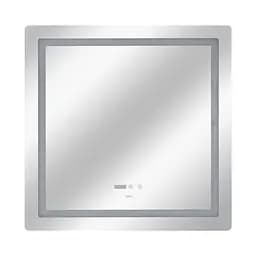 Дзеркало Qtap Mideya 800x800 з LED-підсвічуванням Touch, з антизапотіванням, з годинником, диммером яскравості QT2078NCF8080W - мініатюра 3
