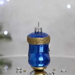 Ялинкова прикраса Санта Шоп Новорічний чобіток скло (4820001154986) - мініатюра 5