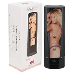 Мастурбатор Kiiroo Onyx+ Jessica Drake, 10 кілець, що стискаються, не треба рухати, теледильдоніка