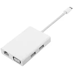 Адаптер хаб Type-C Xiaomi на VGA Lan RJ-45 Usb multi-functional adapter