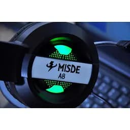 Геймерські навушники з підсвічуванням Misde A8 Gaming Червона гарнітура, ігрові навушники з мікрофоном (ST) - мініатюра 6