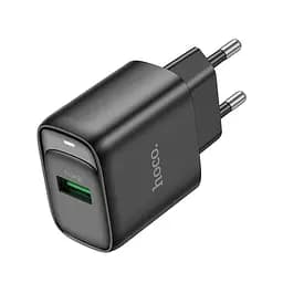 Мережевий зарядний пристрій Hoco C140A Smart single port QC3.0 charger(EU) Чорний