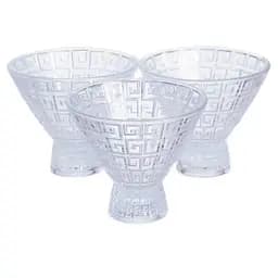 Набор креманок на ножке 3 шт по 200 мл Прозрачный Yiwu 64486-22