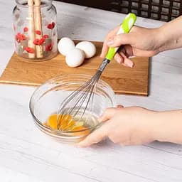 Вінчик кухонний з керамічною ручкою 29 см, Kitchen Master Салатовий 85767 - мініатюра 4