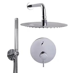 Душова система вбудована TOPAZ LOFT TLF 32205-H39-C змішувач з ручною та верхньою лійкою для ванної кімнати хром - мініатюра 5