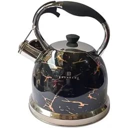 Чайник Edenberg з нержавіючої сталі зі свистком чорний мармор 3 л (EB-8868)