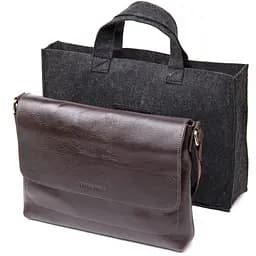 Чоловіча шкіряна сумка GRANDE PELLE 30х23х6 см sum0015573 - мініатюра 5
