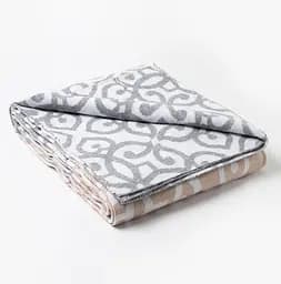 Ковдра бавовняна Vladi Ірис 170х210 біло-бежево-сірий