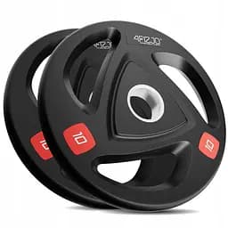 Диск олимпийский 4FIZJO 2 x 10 кг 51 мм металлический, прорезиненный Black (P-5905973401289)