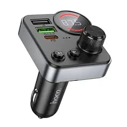АЗП з FM-модулятором HOCO E86 Alegria 48W dual port PD30W+QC3.0 car BT FM transmitter Black