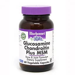 Препарат для суглобів і зв'язок Bluebonnet Nutrition Glucosamine Chondroitin plus MSM, 60 вегакапсул