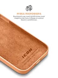 Силиконовый чехол для Apple iPhone 15, ICON2 Case, оранжевый, противоударный, панель, защита всего корпуса, матовая поверхность Soft Touch, выступает над дисплеем, совместим с защитными стеклами и пленками, с микрофиброй, ArmorStandart (ARM70510) - мініатюра 7