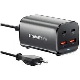 Зарядное устройство Essager 2xUSB-C + 2xUSB 67W GaN (ECT2AC-JYB0G-Z)