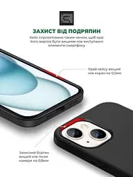 Силиконовый чехол с MagSafe для Apple iPhone 15 Plus, ICON2 MagCase, черный, противоударный, панель с мягкой подкладкой, защита всего корпуса, поддержка беспроводной зарядки, совместим с защитными стеклами и пленками, ArmorStandart (ARM72735) - мініатюра 5