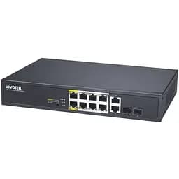 Коммутатор VIVOTEK AW-FGT-100D-120, Unmanaged 8xFE PoE + 2xGE Combo Switch (AW-FGT-100D-120)