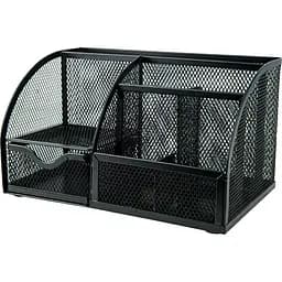 Підставка-органайзер для канцелярських приладів Axent 6 відділень 22x14x13 см чорна (2125-01-A)