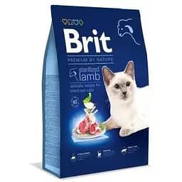 Сухой корм Brit Premium Cat by Nature Sterilized Lamb для стерилизованных кошек с ягненком 8 кг