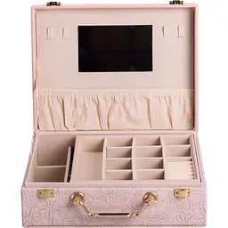 Кейс-органайзер для прикрас Yiwu з накидними замками 24x18.5x8.5 см рожевий HP-5-15P