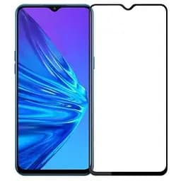 Защитное стекло Realme 5 Pro Florence полной проклейки Full Cover черное