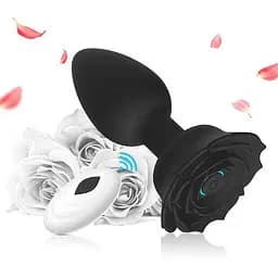 Силікональний анальний корок Rose чорний