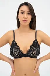 Бюстгальтер-бралетт KRISTINA 02010508 Effetto Lingerie чорний-піон 80B
