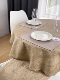 Водовідштовхувальна скатертина Мармур капучино 160х120 см