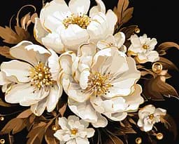 Набор для росписи по номерам Белая нежность с красками металлик extra, 40x50 см, КНО3271