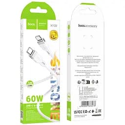 Кабель Hoco X109 Energy 60W silicone charging data cable Type-C to Type-C Білий - мініатюра 2