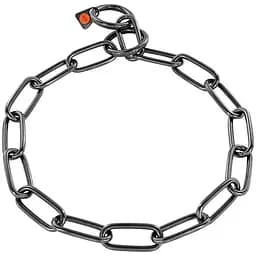 Ошейник для собак Sprenger Collar Long Link длинное звено 4 мм, вороненая нержавеющая сталь 66 см