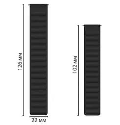 Силіконовий магнітний ремінець Primolux Magnet для годинника Amazfit GTR 2/GTR 3/GTR 4 Black - мініатюра 5