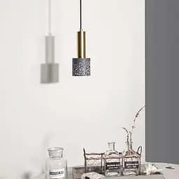 Підвіс MELODY із сірим бетонним плафоном в стилі Ар-деко Line.F MJ 164/1 BK