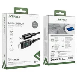Дата кабель Acefast C6-01 Type-C to Lightning 30W (1.2m) Black - мініатюра 6