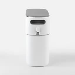 Відро для сміття МВМ My Home з кришкою вузьке 325x150x320 мм (BIN-22 12L WHITE/GRAY) - мініатюра 2