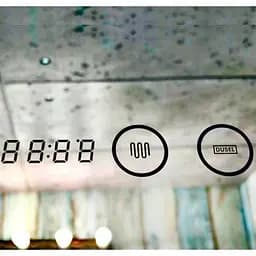 Дзеркало Dusel Led DE-M0065D Silver 80x65 см сенсорне включення + + підігрів+ годинник/темп, Сірий - мініатюра 5