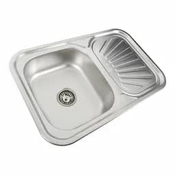 Кухонна мийка з нержавіючої сталі Platinum декор 7549 (0,8/180 мм), R, Decor - мініатюра 7
