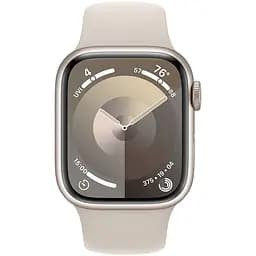 Apple Watch Series 9 GPS, 41mm, Starlight, Starlight Sport Band, M/L (Grade C) Seller Refurbished - мініатюра 2
