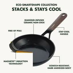 Сковорода-вок GreenPan Eco Smartshape Darkwood 28 см 3.6 л (CC006443-001) - мініатюра 4