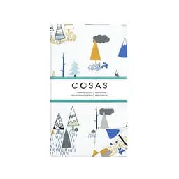 Дитяча постільна білизна в ліжечко FOREST WIGWAM CS1, блакитний (WigwamForest_Grey_140) - мініатюра 5