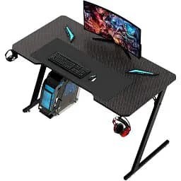 Геймерский компьютерный стол GT Racer T-1213, 120x60x73 Black (T-1213 (120x60x73) Black)