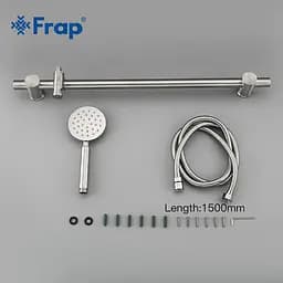 Душовий гарнітур Frap F8016, нержавіюча сталь, 66 см, Нержавіюча сталь - мініатюра 6