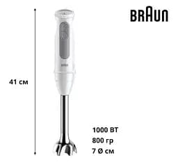Блендер BRAUN MQ 50236 MWH (подрібнювач, міксер) - мініатюра 3
