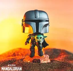Фігурка Funko Pop! Star Wars:Мандалорець, що летить із малюком 9.6см (50959) [117704] - мініатюра 4