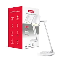 Світлодіодна настільна лампа MAXUS Desk Lamp 10W 3CCT WH FoldUp