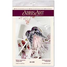 Набір для вишивання бісером Abris Art прикраси Окриляй AD-202 на натуральному полотні