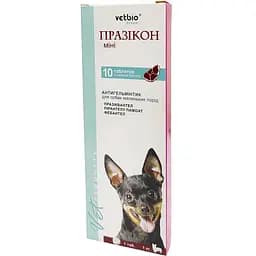 Антигельмінтні таблетки для собак маленьких порід Vetbio Празікон Міні зі смаком бекону 10 шт.