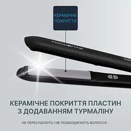 Випрямляч Rowenta Optiliss +, 240 Вт, температурних режимів 10, 140-230С, кераміка, турмалін, чорний - мініатюра 9