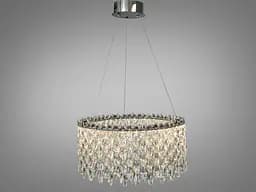 Підвісна кришталева LED люстра Diasha 582/500CH хром 47 см 66 W 3 режими світла