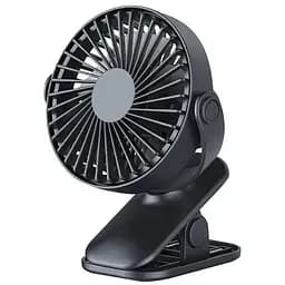 Портативный мини вентилятор YASE YS-2260 настольный прищепка работа от USB Черный
