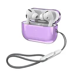 Чохол для навушників Apple AirPods Pro 2 2022, фіолетовий, Air, термополіуретан (TPU), протиударний, захист від подряпин, пилу і ударів, футляр з карабіном для кріплення, точні вирізи для доступу до роз"ємів, ArmorStandart (ARM85335) - мініатюра 2